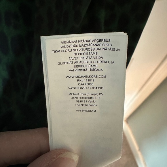 Green and black Michael Kors surplice/faux-wrap dress, Size XS, NWT! - Picture 7 of 8